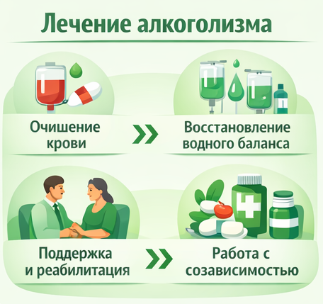 лечение алкоголизма в Суровикино этапы